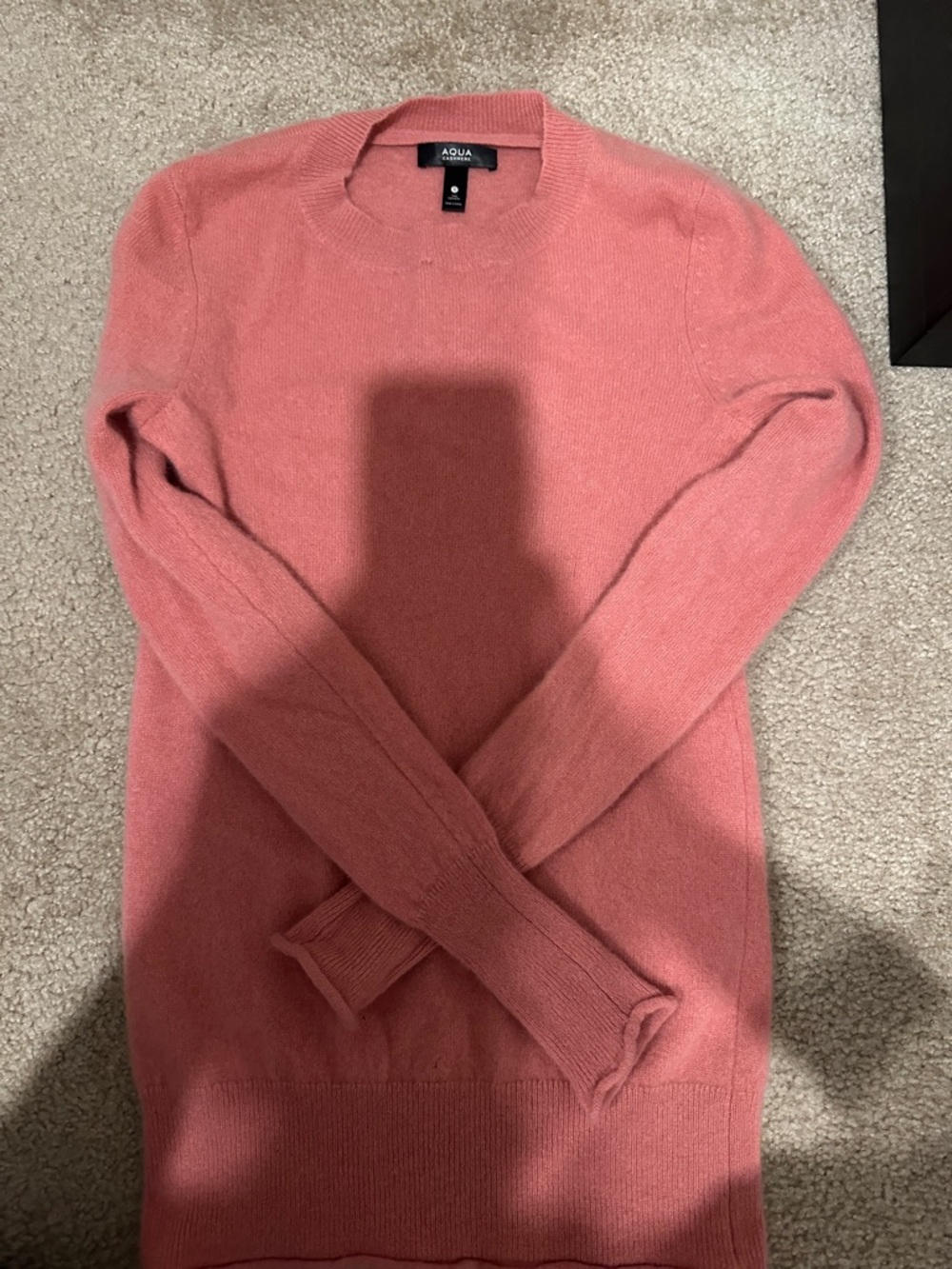Aqua Dusty Coral Crewneck Sweater